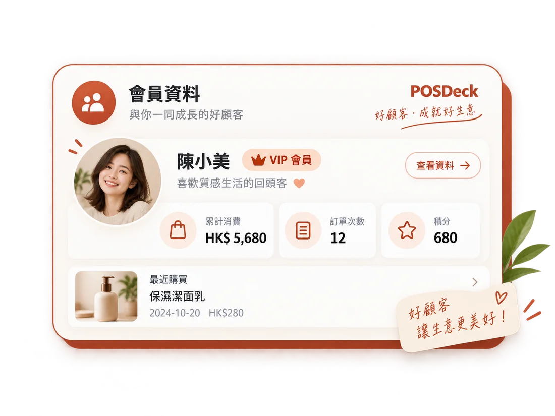 虛構會員概念插圖,並非真實客戶紀錄